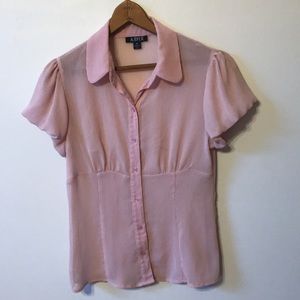 Women’s shear short sleeve blouse